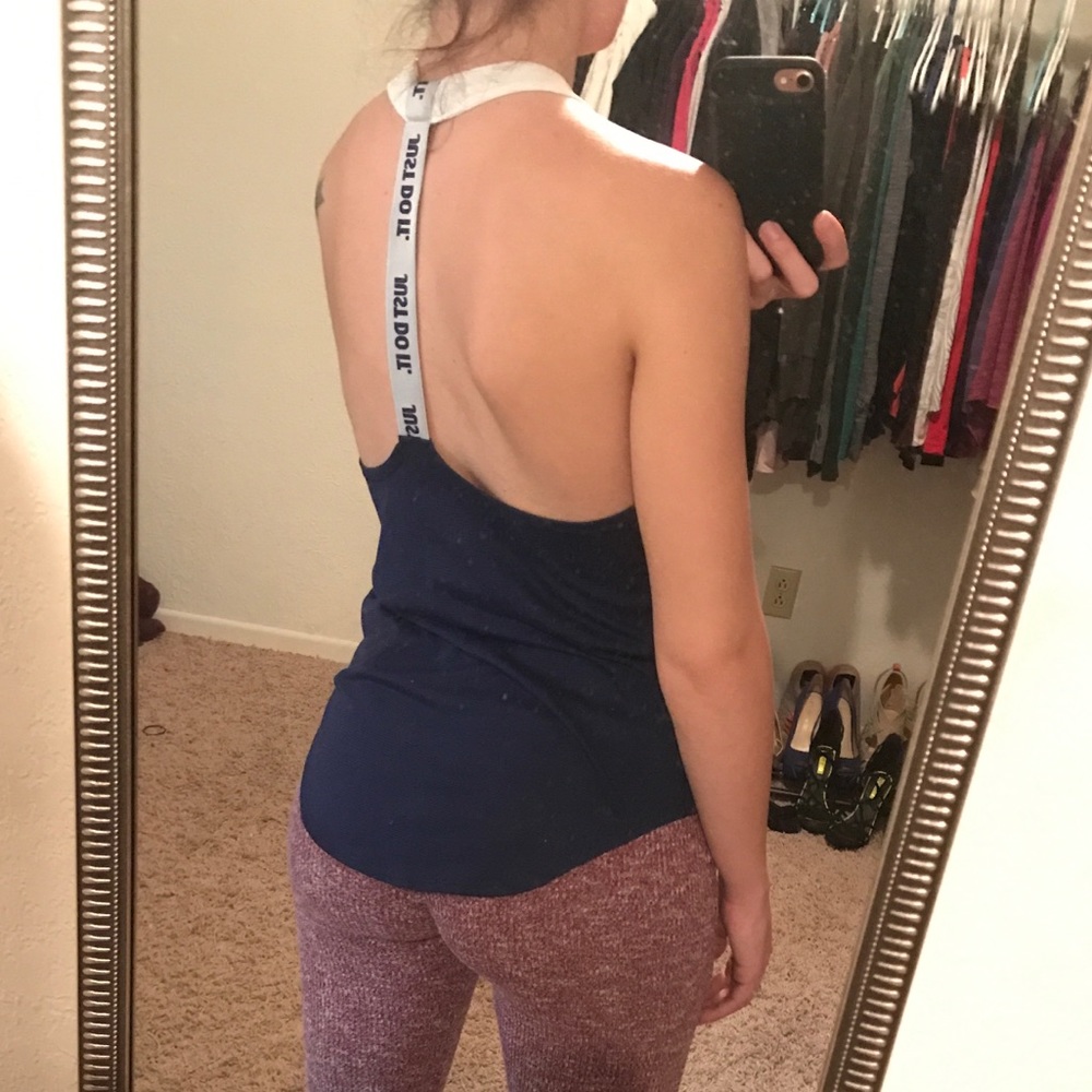 Nike t-back tank In blue